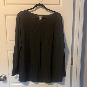 Ava & Viv Dark Gray Long Sleeve Top